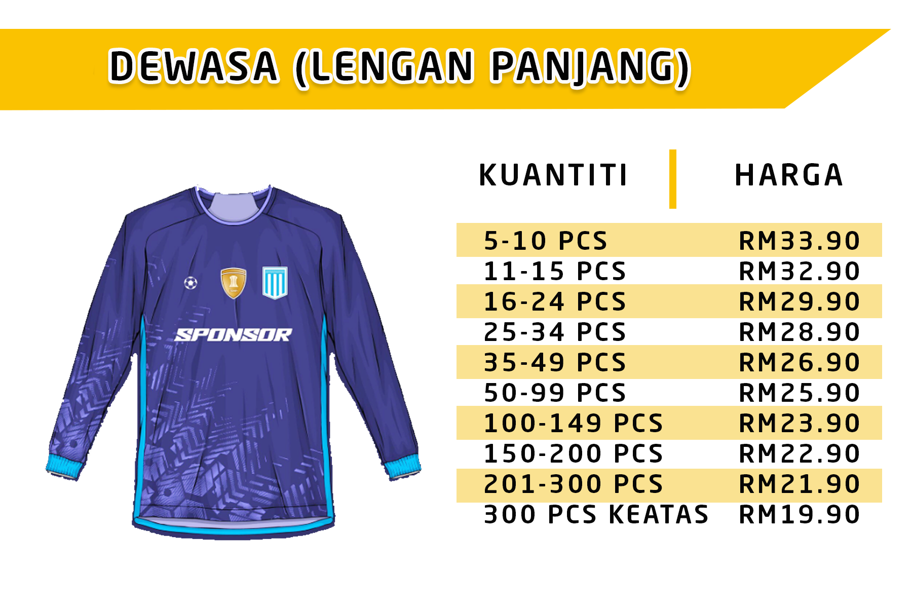 7. Dewasa Lengan Panjang
